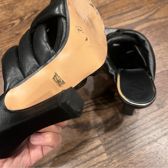 Zara Padded Braided Leather Mules Wm - Picture 4 of 6